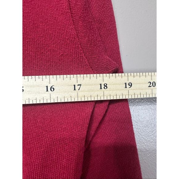 Vintage Pendleton 100% Cotton Red Mock Collar Sweater Pullover Women's Small - Picture 6 of 9